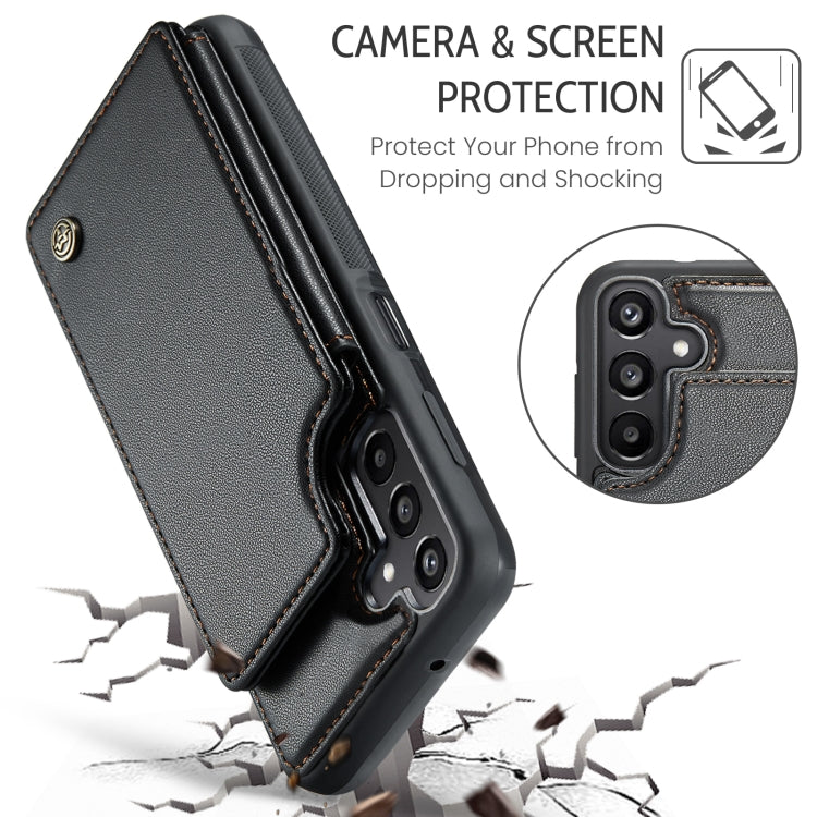 For Samsung Galaxy A16 5G CaseMe C22 Card Slots Holder RFID Anti-theft Phone Case(Black) - Galaxy Phone Cases by CaseMe | Online Shopping South Africa | PMC Jewellery | Buy Now Pay Later Mobicred