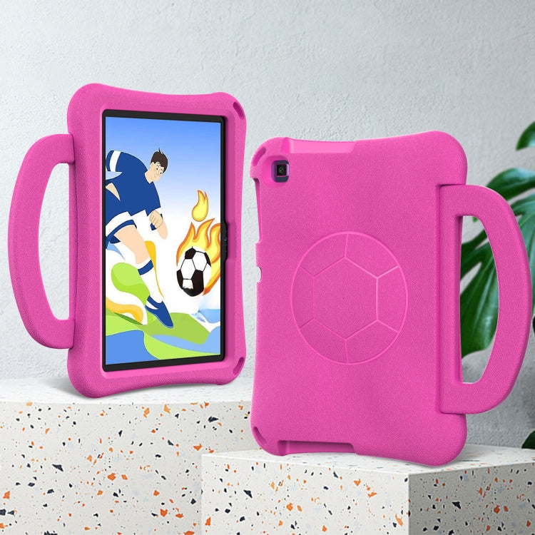 For Huawei MatePad SE 10.1 2022 Handle Football Shaped EVA Shockproof Tablet Case(Rose Red) - Huawei by PMC TechLife | Online Shopping South Africa | PMC TechLife | Buy Now Pay Later Mobicred