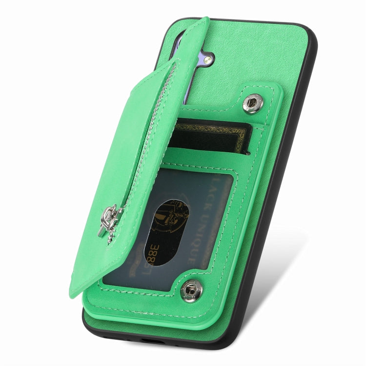 For Nothing CMF Phone 1 Retro MagSafe Zipper Wallet Card Bag Back Phone Case(Green) - free shipping - PMC TechLife - Order now!