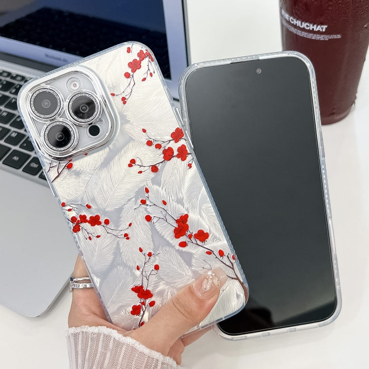 For iPhone 16e Electroplating Flower Texture TPU Phone Case(Purple Wildflowers SH1) - iPhone 16e Cases by PMC TechLife | Online Shopping South Africa | PMC TechLife | Buy Now Pay Later Mobicred