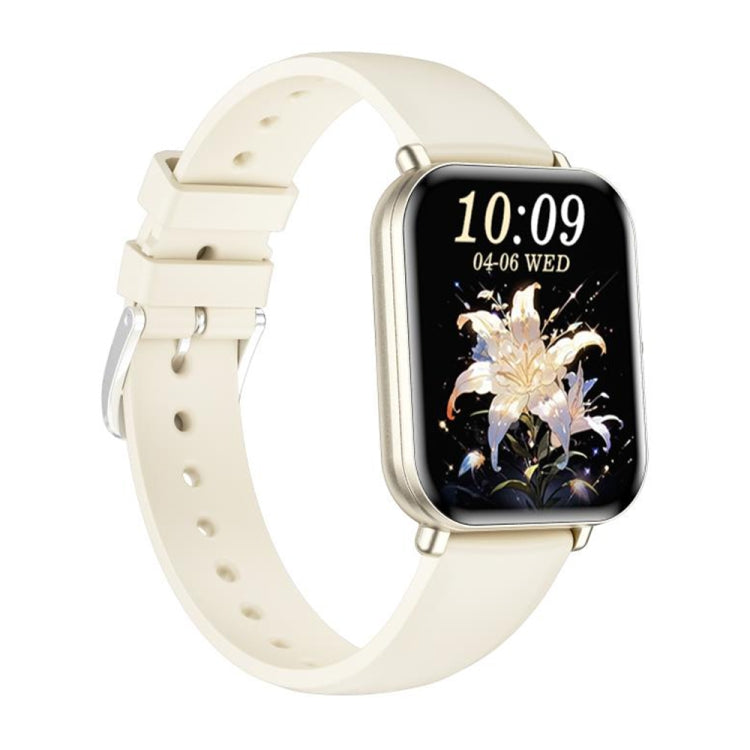 KM66 1.75 inch Color Screen Smart Watch Silicone Strap, Support Bluetooth Call(White) - Smart Watches by PMC TechLife | Online Shopping South Africa | PMC TechLife | Buy Now Pay Later Mobicred