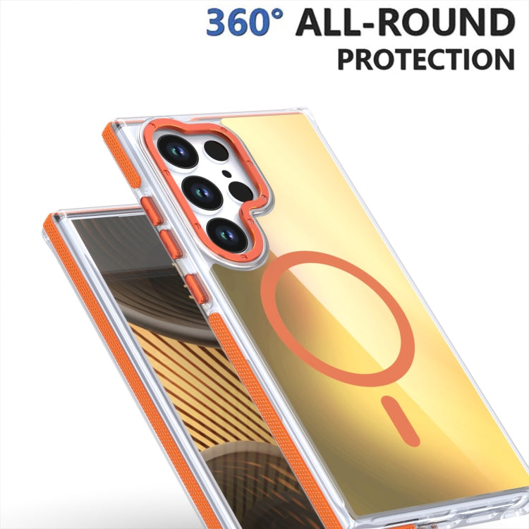 For Samsung Galaxy S25 5G Dual-Color Gradient Discolor MagSafe Phone Case(Orange) - Galaxy S25 5G Cases by PMC Jewellery | Online Shopping South Africa | PMC Jewellery | Buy Now Pay Later Mobicred