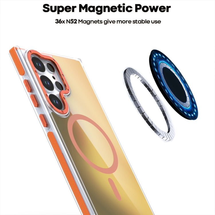 For Samsung Galaxy S25 5G Dual-Color Gradient Discolor MagSafe Phone Case(Orange) - Galaxy S25 5G Cases by PMC Jewellery | Online Shopping South Africa | PMC Jewellery | Buy Now Pay Later Mobicred