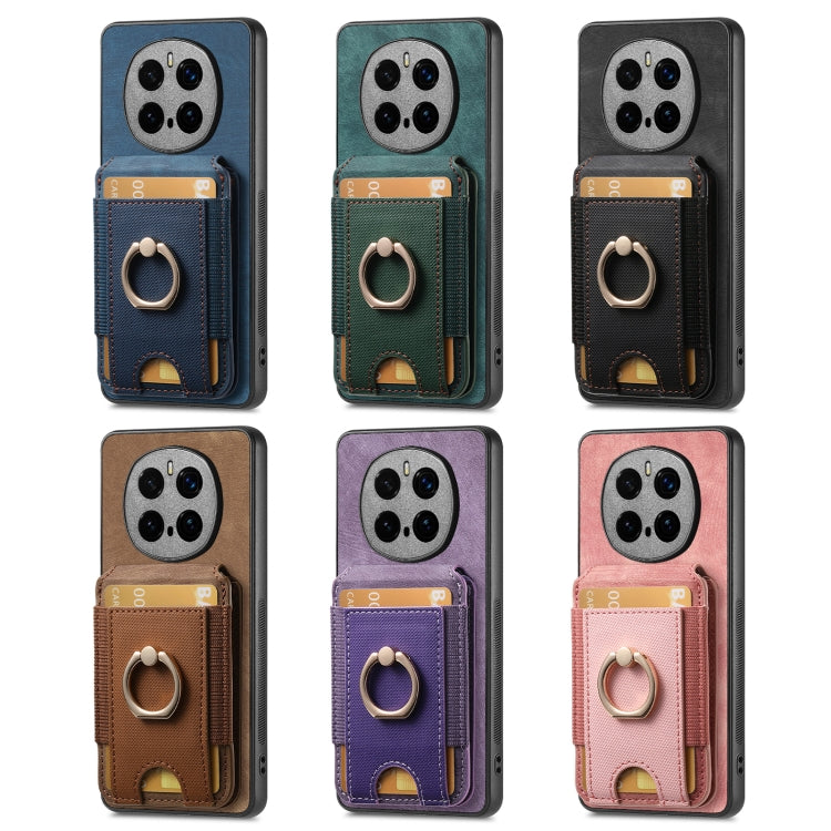 For Honor Magic7 Pro Retro Splitable Magnetic Stand Card Bag Leather Phone Case(Purple) - free shipping - PMC TechLife - Order now!