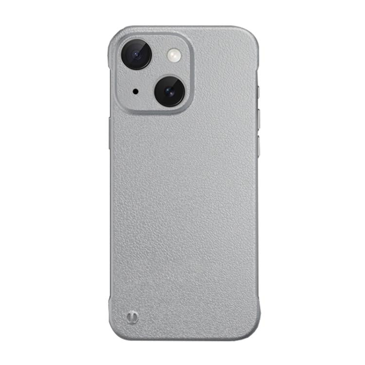 For iPhone 15 Frameless Litchi Texture PC Phone Case(Titanium Silver) - iPhone 15 Cases by PMc TechLife | Online Shopping South Africa | PMc TechLife | Buy Now Pay Later Mobicred