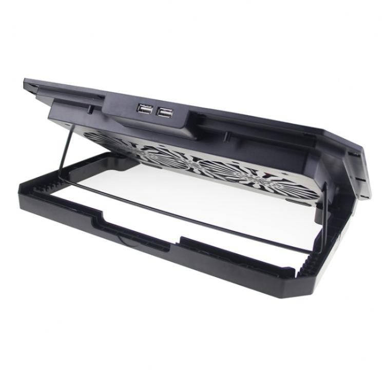 N22 Dual USB Ports Adjustable Laptop Stand Portable Cooling Pad with Phone Holder - Cooling Pads by PMC TechLife | Online Shopping South Africa | PMC TechLife | Buy Now Pay Later Mobicred