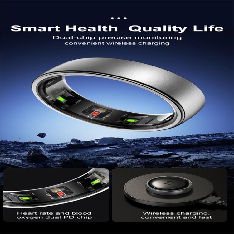 R10 SIZE 9 Smart Ring, Support Heart Rate / Blood Oxygen / Sleep / Multiple Sports Modes(Black) - free shipping - PMC TechLife - Order now!