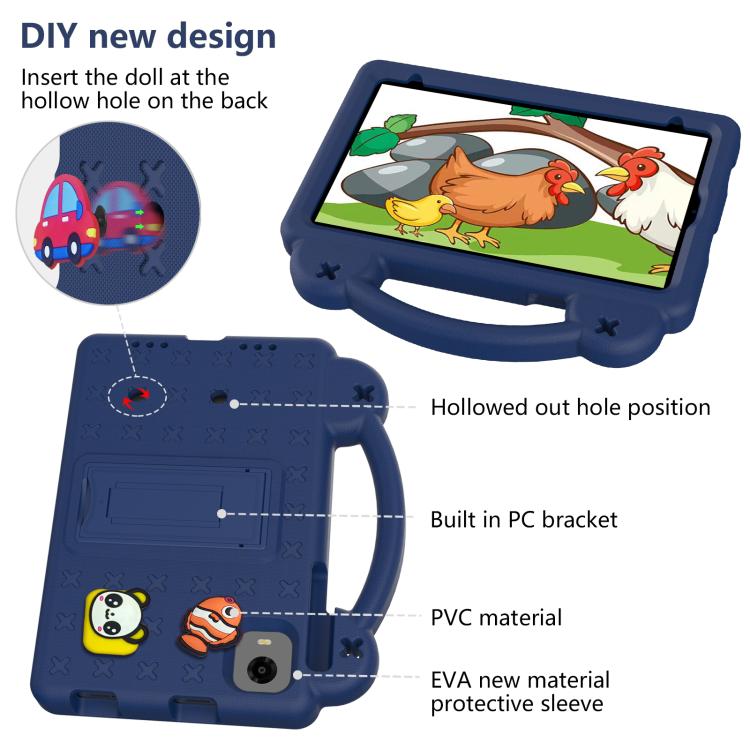For Alldocube iPlay 60 Mini Pro Handle Kickstand Children EVA Shockproof Tablet Case(Navy Blue) - CUBE by PMC TechLife | Online Shopping South Africa | PMC TechLife | Buy Now Pay Later Mobicred
