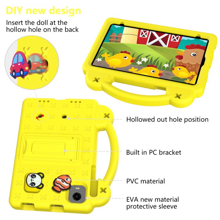 For Alldocube iPlay 60 Mini Turbo 2024 Handle Kickstand Children EVA Shockproof Tablet Case(Yellow) - CUBE by PMC TechLife | Online Shopping South Africa | PMC TechLife | Buy Now Pay Later Mobicred