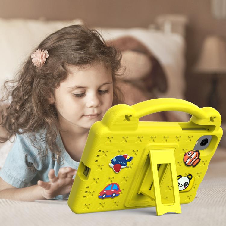 For Alldocube iPlay 50 Mini Pro 2023 8.4 Handle Kickstand Children EVA Shockproof Tablet Case(Yellow) - CUBE by PMC TechLife | Online Shopping South Africa | PMC TechLife | Buy Now Pay Later Mobicred