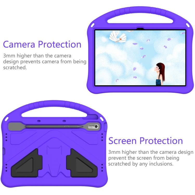 For NEC Lavie Tab T11 T1195  EVA Shockproof Tablet Case with Holder(Purple) - Others by PMC TechLife | Online Shopping South Africa | PMC TechLife | Buy Now Pay Later Mobicred