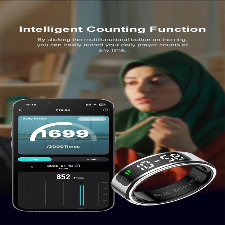 R11 SIZE 10 Smart Ring, Support Heart Rate / Blood Oxygen / Sleep / Multiple Sports Modes(Black) - free shipping - PMC TechLife - Order now!