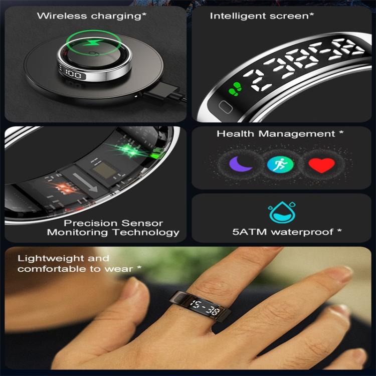 R11 SIZE 11 Smart Ring, Support Heart Rate / Blood Oxygen / Sleep / Multiple Sports Modes(Silver) - free shipping - PMC TechLife - Order now!