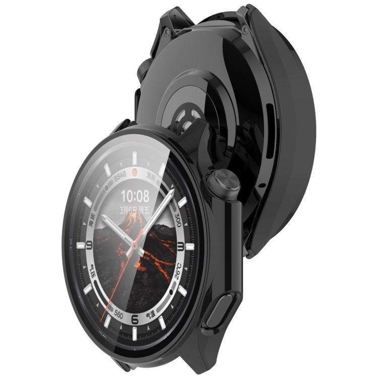 For OPPO Watch X2 Tempered Film Integrated PC Watch Protective Case(Black) - Watch Case by PMC TechLife | Online Shopping South Africa | PMC TechLife | Buy Now Pay Later Mobicred