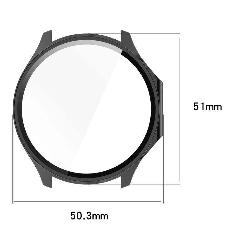 For OPPO Watch X2 Tempered Film Integrated PC Watch Protective Case(Black) - Watch Case by PMC TechLife | Online Shopping South Africa | PMC TechLife | Buy Now Pay Later Mobicred