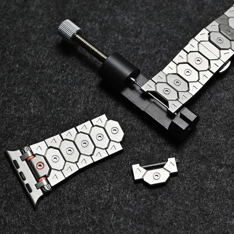 For Apple Watch 46mm / 49mm / 45mm / 44mm Octagonal Stainless Steel  Watch(Silver) - free shipping - PMC TechLife - Order now!