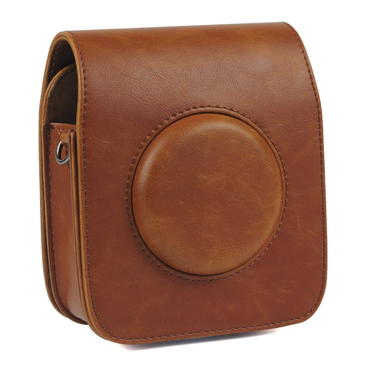 Full Body Camera PU Leather Case Bag with Strap for Fujifilm Instax Square SQ20(Brown) - Leather Bag by PMC TechLife | Online Shopping South Africa | PMC TechLife | Buy Now Pay Later Mobicred