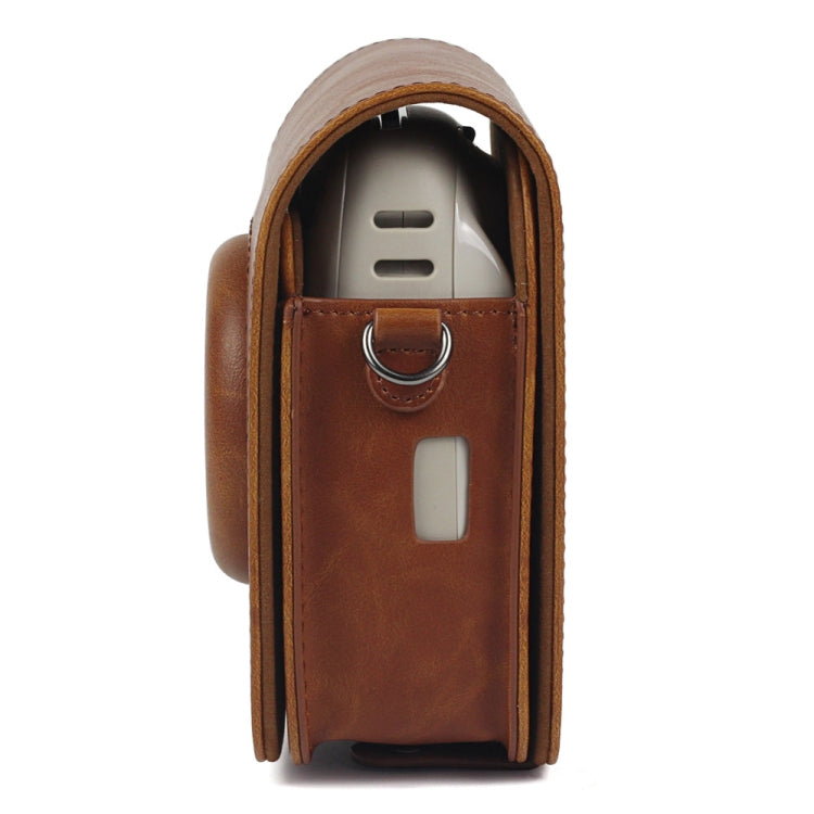Full Body Camera PU Leather Case Bag with Strap for Fujifilm Instax Square SQ20(Brown) - Leather Bag by PMC TechLife | Online Shopping South Africa | PMC TechLife | Buy Now Pay Later Mobicred