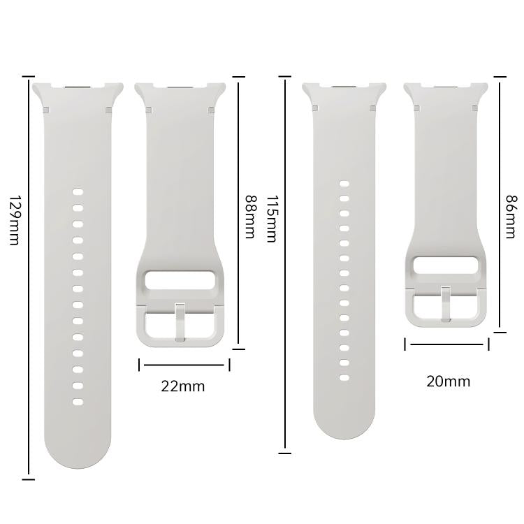 For Samsung Galaxy Watch8 / Watch8 Classic Solid Color Stitched Silicone Watch Band, Size:S(Light Blue) - free shipping - PMC TechLife - Order now!