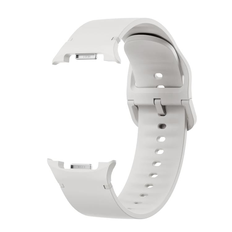 For Samsung Galaxy Watch8 44mm Speed Bezel and Solid Color Stitched Silicone Watch Band(Lime White Silver) - free shipping - PMC TechLife - Order now!