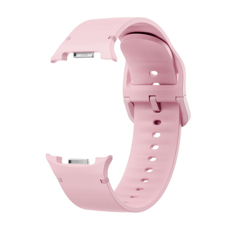 For Samsung Galaxy Watch8 44mm Speed Bezel and Solid Color Stitched Silicone Watch Band(Light Pink Silver) - free shipping - PMC TechLife - Order now!