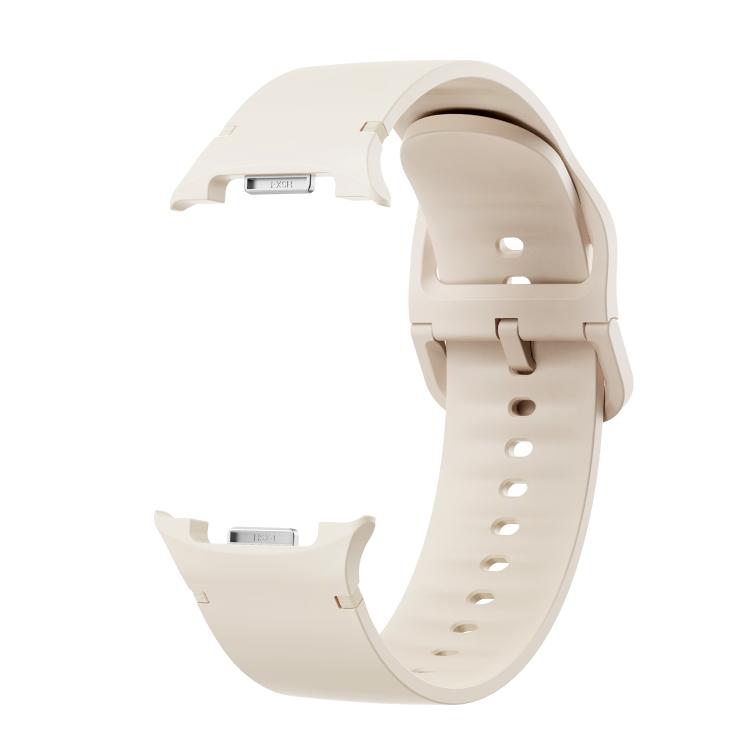 For Samsung Galaxy Watch8 40mm Speed Bezel and Solid Color Stitched Silicone Watch Band(Starlight Silver) - free shipping - PMC TechLife - Order now!