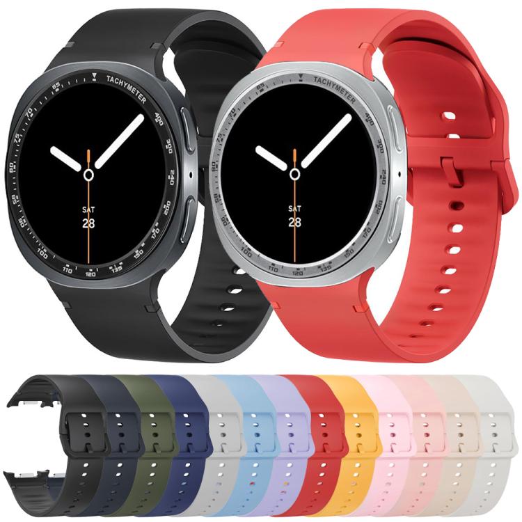 For Samsung Galaxy Watch8 40mm Speed Bezel and Solid Color Stitched Silicone Watch Band(Gray Black) - free shipping - PMC TechLife - Order now!