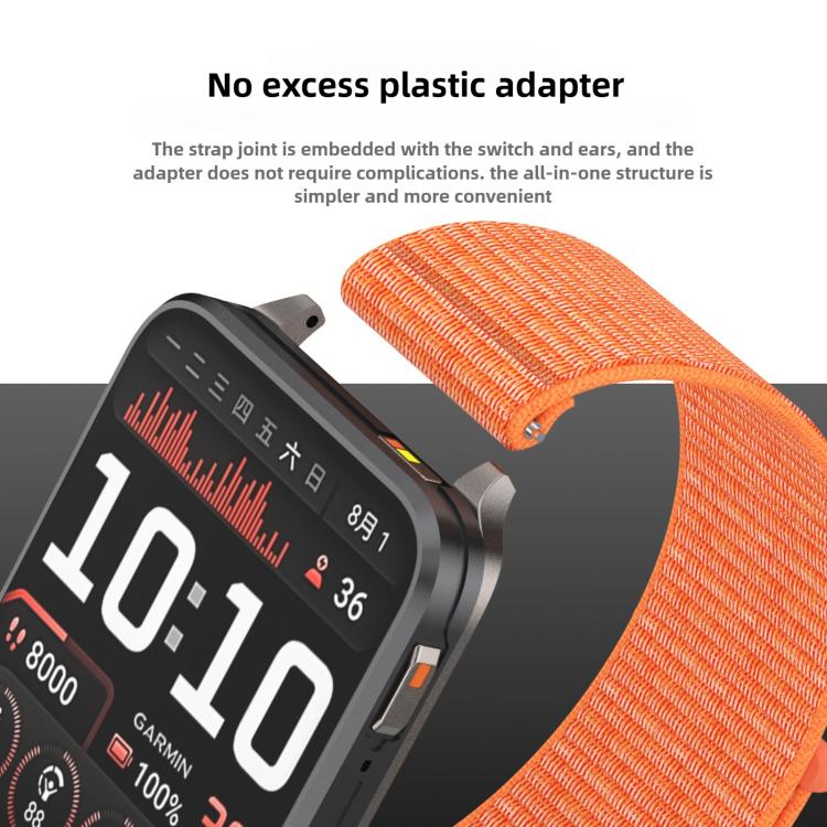 For Garmin Venu X1 Two Section Metal Ring Nylon Hook and Loop Fastener Watch Band(Smokey Purple) - free shipping - PMC TechLife - Order now!