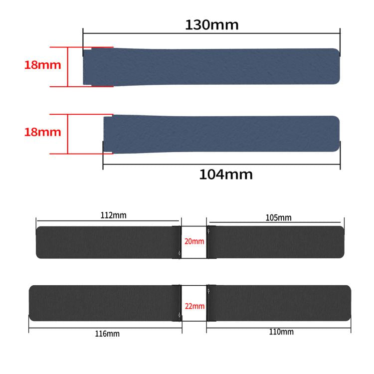 20mm Lychee Texture Soft Magnetic Silicone Watch Band(Dark Blue) - free shipping - PMC TechLife - Order now!