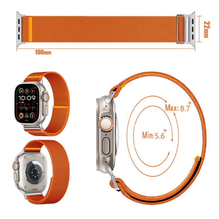 For Apple Watch 42mm / 41mm / 40mm / 38mm Adjustable Single Loop Elastic Nylon Watch Band(Green with Red) - free shipping - PMC TechLife - Order now!