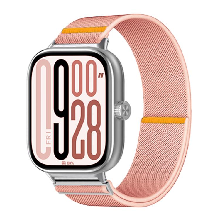 For Xiaomi Smart Band 9 Pro / Redmi Watch 5 Adjustable Single Loop Elastic Nylon Watch Band(Pink) - free shipping - PMC TechLife - Order now!