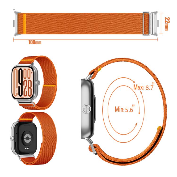 For Xiaomi Smart Band 9 Pro / Redmi Watch 5 Adjustable Single Loop Elastic Nylon Watch Band(Gray) - free shipping - PMC TechLife - Order now!