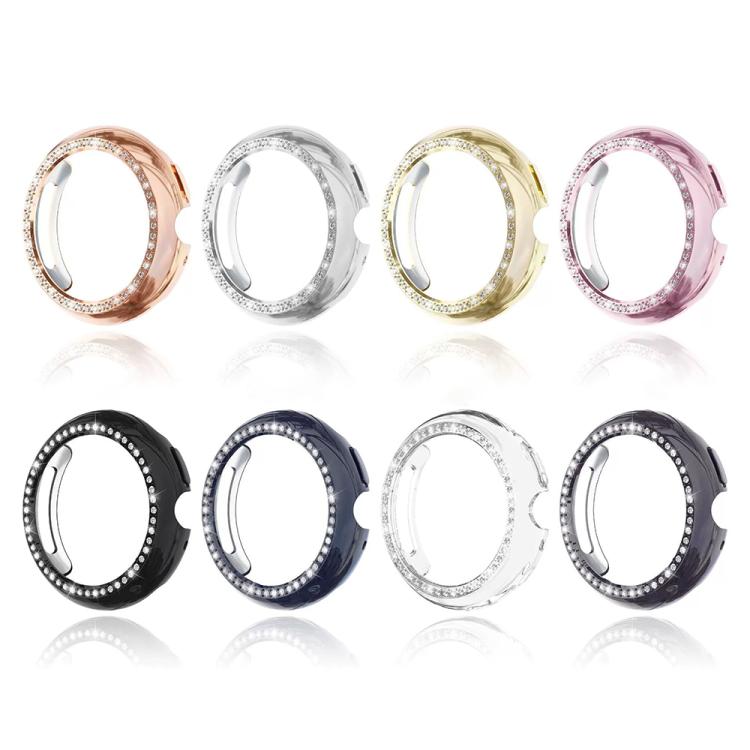 For Google Pixel Watch4 41mm Single Row Diamond Hollow PC Watch Protective Cover(Rose Gold) - free shipping - PMC TechLife - Order now!