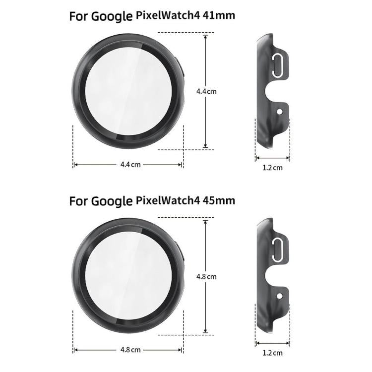 For Google Pixel Watch4 41mm Tempered Film Integrated PC Watch Protective Cover(Transparent) - free shipping - PMC TechLife - Order now!