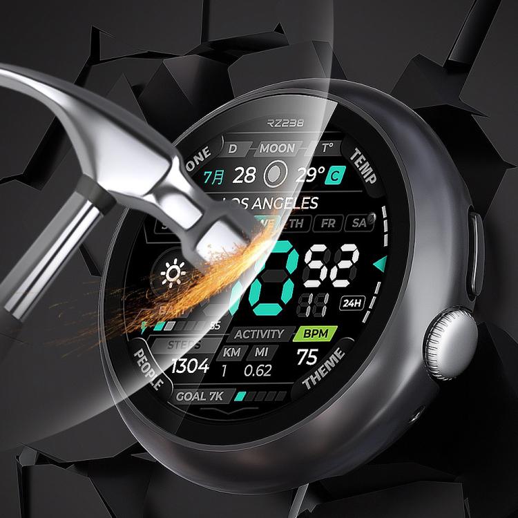 For Google Pixel Watch4 41mm Tempered Film Integrated PC Watch Protective Cover(Silver) - free shipping - PMC TechLife - Order now!