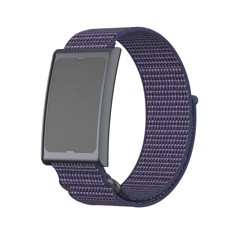 For Amazfit Helio Strap Metal Ring Two Sections Nylon Hook and Loop Fastener Watch Band(Indigo) - free shipping - PMC TechLife - Order now!