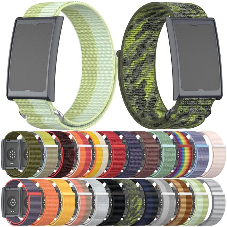 For Amazfit Helio Strap Metal Ring Two Sections Nylon Hook and Loop Fastener Watch Band(Deep Ocean Blue) - free shipping - PMC TechLife - Order now!