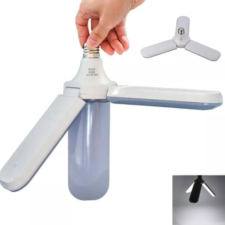 45W E27 LED Bulb SMD2835 228leds Super Bright Foldable Fan Blade Angle Adjustable Ceiling Lamp Home Energy Saving Lights(Warm White) - Celling Lights & Chandeliers by PMC TechLife | Online Shopping South Africa | PMC TechLife | Buy Now Pay Later Mobicred