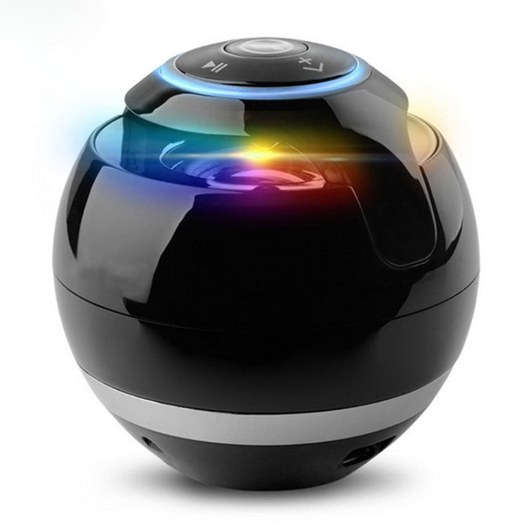 A18 Ball Bluetooth Speaker with LED Light Portable Wireless Mini Speaker Mobile Music MP3 Subwoofer Support TF (Black) - Desktop Speaker by T&G | Online Shopping South Africa | PMC Jewellery | Buy Now Pay Later Mobicred