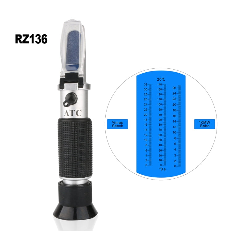 RZ136 Refractometer Fruit Wine Meter Sugar Portable Auto Brix 0~32% Alcohol 0~26% Fruit Juice Wine Sugar Meter Refractometer - Digital Refractometer by PMC Jewellery | Online Shopping South Africa | PMC Jewellery | Buy Now Pay Later Mobicred