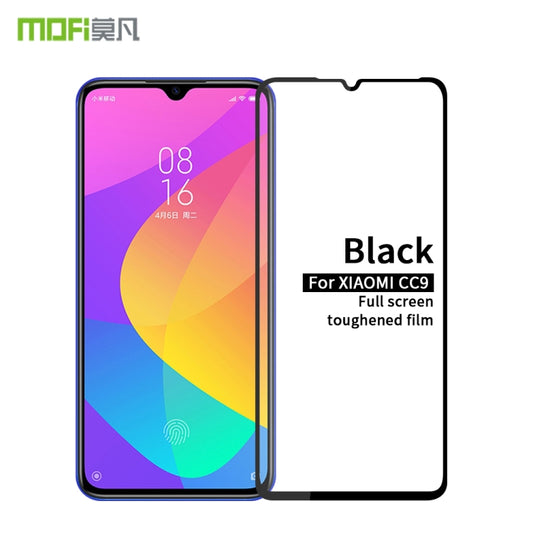 MOFI 9H 2.5D Full Screen Tempered Glass Film for Xiaomi Mi CC9(Black) -  by MOFI | Online Shopping South Africa | PMC Jewellery | Buy Now Pay Later Mobicred