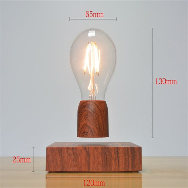 Retro Magnetic Floating Bulb Wood Color Substrate LED Home Decoration Lamp - Novelty Lighting by PMC TechLife | Online Shopping South Africa | PMC TechLife | Buy Now Pay Later Mobicred