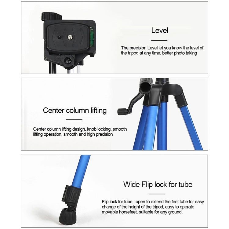 Portable Phone Live Selfie 3366 Tripod Stand DV SLR Camera Self-timer Full Light Bracket(Silver) - Tripods by PMC TechLife | Online Shopping South Africa | PMC TechLife | Buy Now Pay Later Mobicred