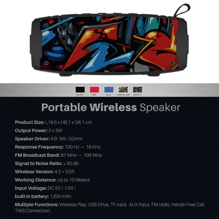 NewRixing NR-3020 Outdoor TWS Wireless Bluetooth Stereo Waterproof Dustproof Shockproof Speaker(Blue) - Desktop Speaker by NewRixing | Online Shopping South Africa | PMC Jewellery | Buy Now Pay Later Mobicred