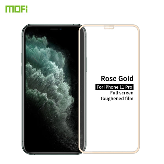 For iPhone 11 Pro MOFI 9H 2.5D Full Screen Tempered Glass Film(Rose gold) - iPhone 11 Pro Tempered Glass by MOFI | Online Shopping South Africa | PMC Jewellery