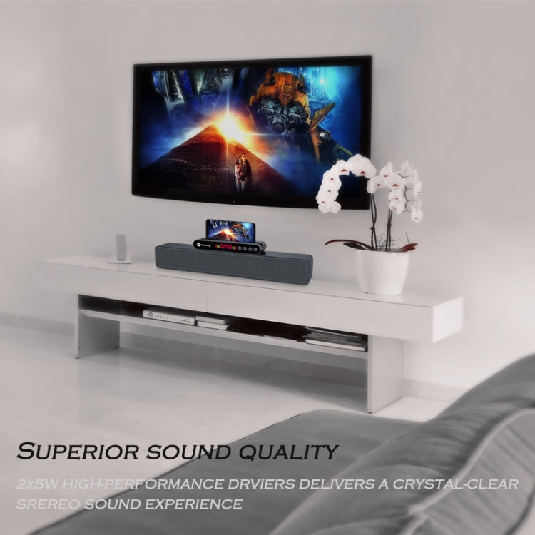 Newrixing NR-5017 LED Bluetooth Portable Speaker TWS Connection Loudspeaker Sound System 10W Stereo Surround Speaker(Silver) - Desktop Speaker by NewRixing | Online Shopping South Africa | PMC Jewellery | Buy Now Pay Later Mobicred