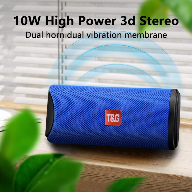 T&G TG113 Portable Bluetooth Speakers Waterproof Stereo Outdoor Loudspeaker MP3 Bass Sound Box with FM Radio(Blue) - Desktop Speaker by T&G | Online Shopping South Africa | PMC Jewellery | Buy Now Pay Later Mobicred