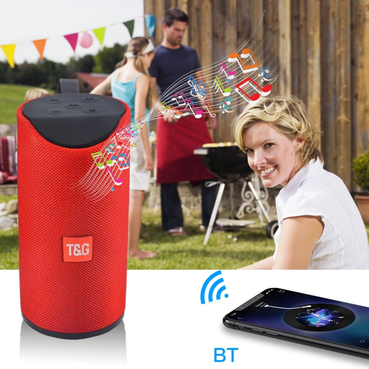 T&G TG113 Portable Bluetooth Speakers Waterproof Stereo Outdoor Loudspeaker MP3 Bass Sound Box with FM Radio(Green) - Desktop Speaker by T&G | Online Shopping South Africa | PMC Jewellery | Buy Now Pay Later Mobicred