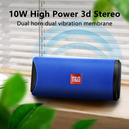 T&G TG113 Portable Bluetooth Speakers Waterproof Stereo Outdoor Loudspeaker MP3 Bass Sound Box with FM Radio(Gray) - Desktop Speaker by T&G | Online Shopping South Africa | PMC Jewellery | Buy Now Pay Later Mobicred