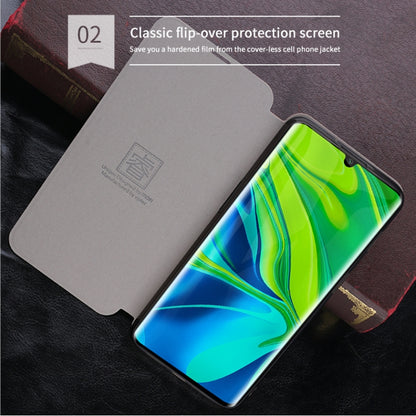 For Xiaomi Mi CC9 Pro / Mi Note10 / Mi Note10 Pro MOFI Rui Series Classical Leather Flip Leather Case With Bracket Embedded Steel Plate All-inclusive(Black) - Xiaomi Cases by MOFI | Online Shopping South Africa | PMC Jewellery